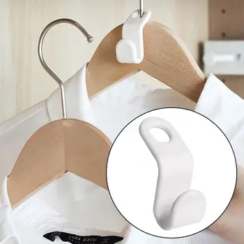 

12Pcs Mini Clothes Hanger Connector Cascading Hook Wardrobe Closet Organizer Clothes hanger giving you the extra closet space.