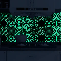10pcs New Luminous Tile Home Background Waist Line Stair Paste Decorative Wall Sticker Pvc Wallpaper Livingroom Decor