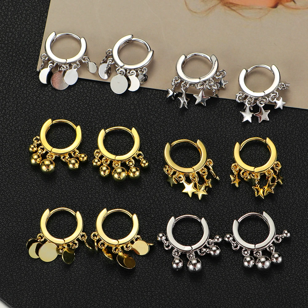 

Mujer Ins Round Disc Tassel Earrings For Women 925 Sterling Silver Earrings Oorbellen Pendientes 2020 New Trendy Earring