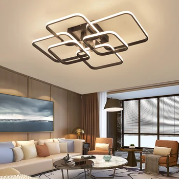 

APP Phone Control Modern led ceiling lights for living room bedroom study Room Matte black/White Finished Ceiling lamp AC90-260V