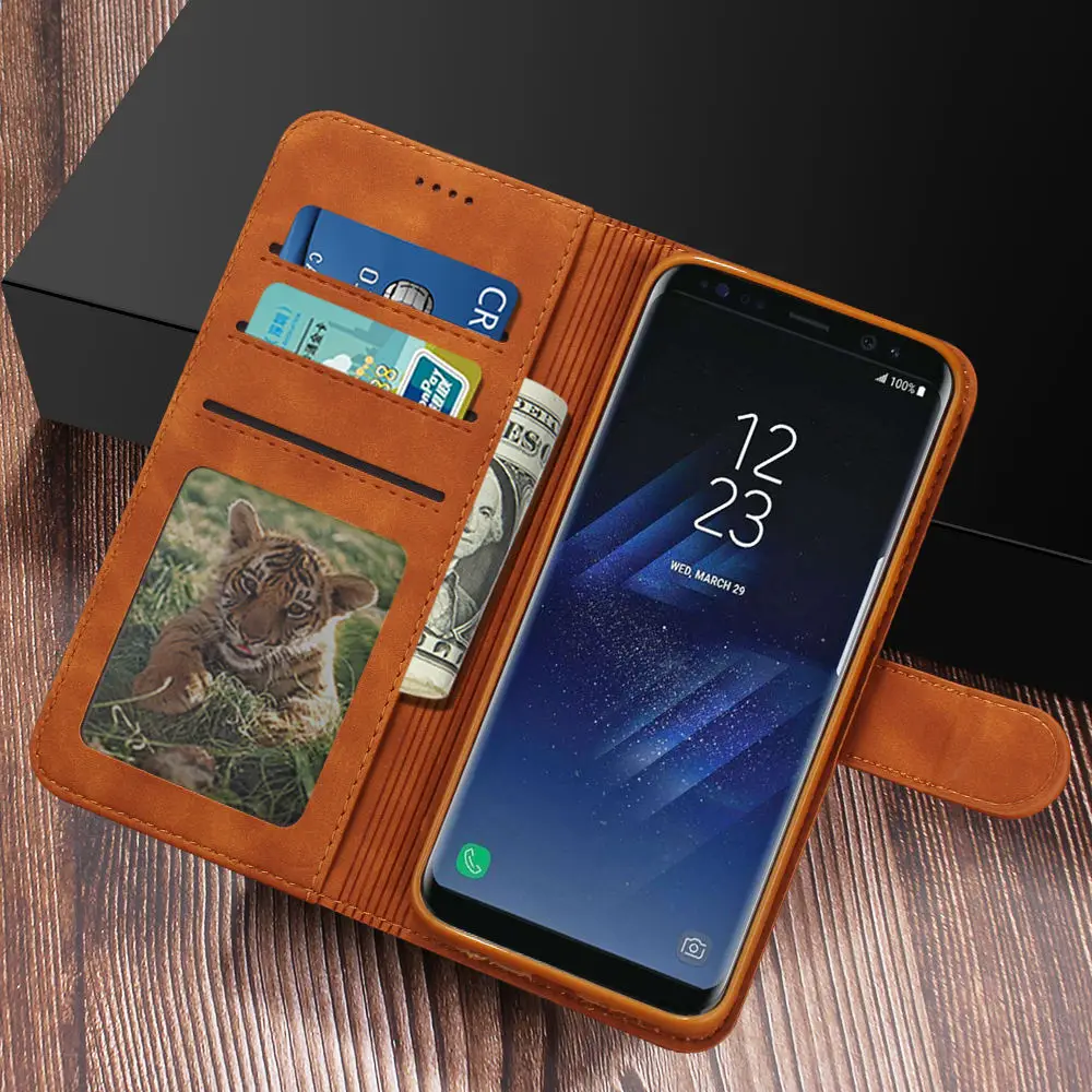 Чехол для samsung Galaxy S8, Роскошный Ретро-чехол из искусственной кожи, чехол-книжка для телефона samsung Galaxy S8 Plus, чехол для samsung S8