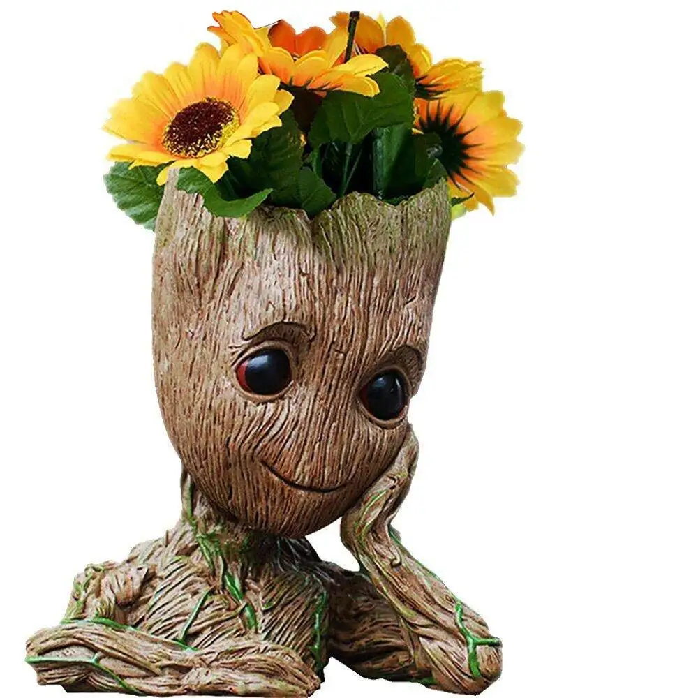 

Baby Flowerpot Guardian Galaxy Avengers Tree Man Hero Action Character Model Toy Pen Pot Planter Flowerpot Gift 14cm