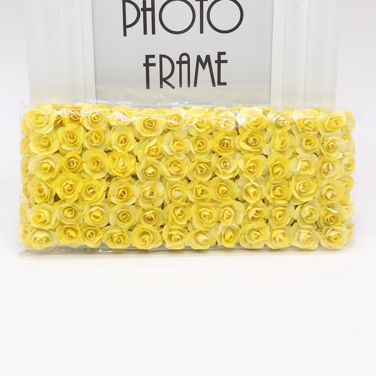 144 шт 1,5 см мини искусственный бумажный букет роз DIY ВЕНОК скрапбук Свадебный орнамент Искусственный цветок розы - Цвет: 13