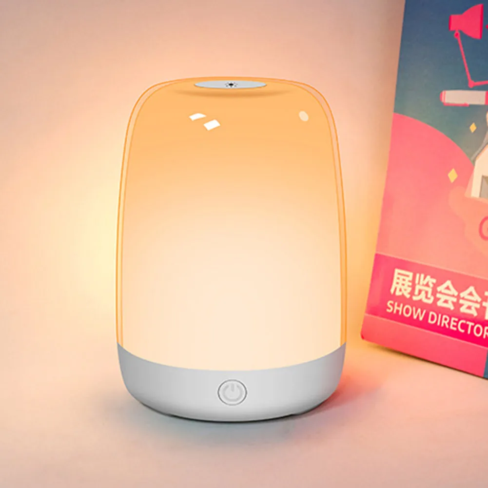 

LED Night Light Touching Sensor Colorful Desk Bedside Lamp USB Charging Mini Table Lamp ALI88
