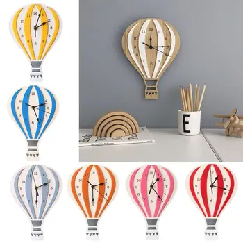 

Nordic Home Decoration Clock Hot Air Balloon Cartoon Mute Kids Room Wall Clocks G99C