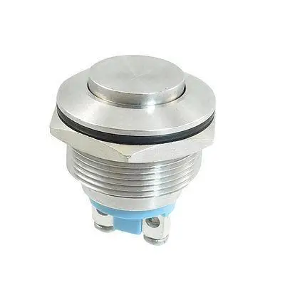 

22mm Mounted Thread Momentary SPST Stainless Steel Round Push Button Switch
