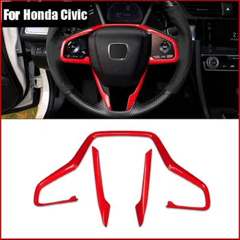 

Red Steering Wheel Cover Trim Car AUTO Truck Interior ABS Plastic DIY New