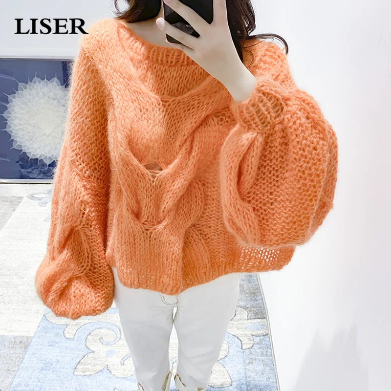 

Sweater Women Knitted Sweater 2019 New Autumn Winter Clothes Women Loose Thin Sweaters Veste Femme