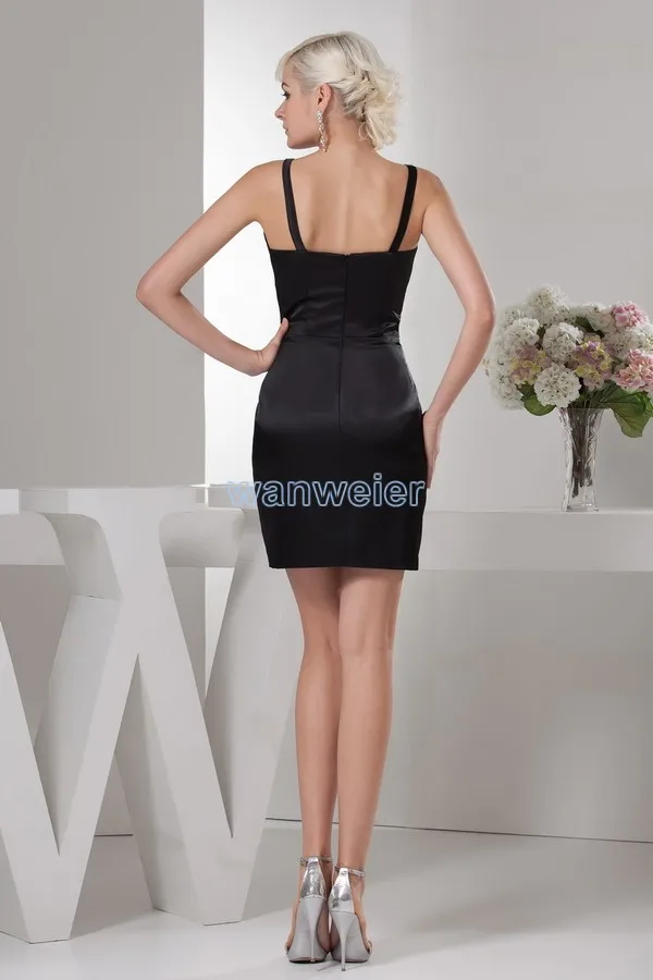 Дизайн robe de mariee горячая Распродажа Размер под заказ/цвет Формальные ремень черное короткое Бисероплетение платье подружки невесты