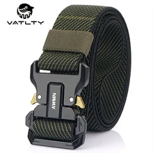 

VATLTY Fashion Twill Elastic Belt Hard Alloy Quick Release Buckle 1200D Thick Nylon Stretch Tactical Belt Military Accessories
