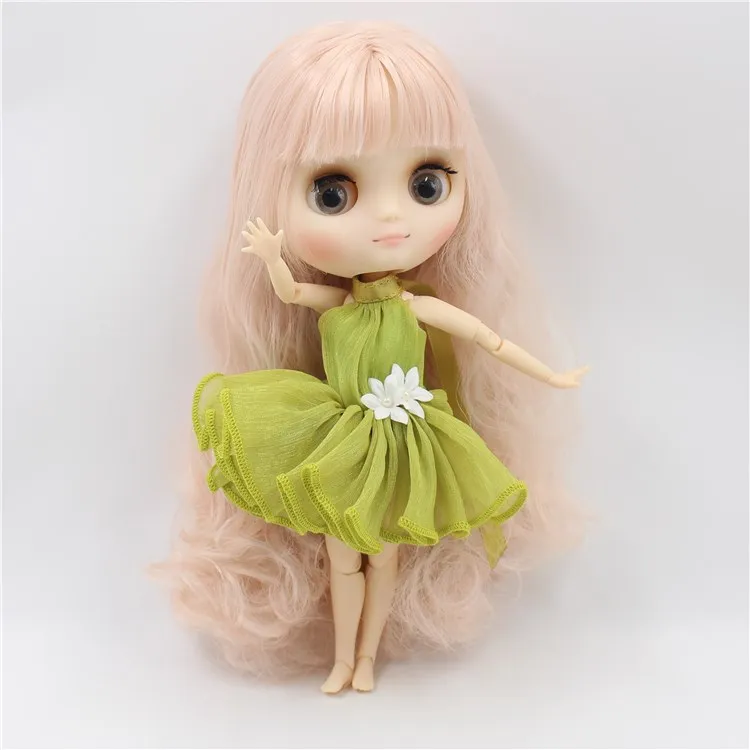 Средний Blyth 1/8 кукла, матовое/гладкое лицо, обнаженный 20 Объединенный корпус, вьющиеся волосы, 20 см Специальное предложение Подарочная игрушка BJD в продаже по низкой цене