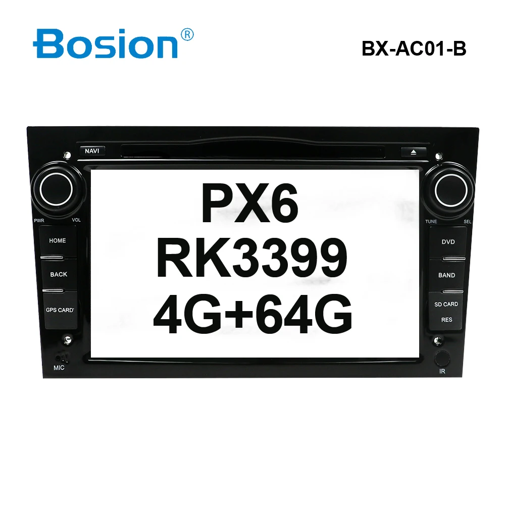 AC01B PX6 4G+ 64G Android 2 Din автомобильный DVD Авторадио Навигация wifi BT для Vauxhall Opel Astra H G Vectra Antara Zafira Corsa мультимедиа - Цвет: AC01B