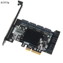 Chi a Mining Riser 10 Port PCIE SATA Card PCI Express SATA Controller PCIE to SATA 3 Expansion Card PCI E X4 SATA3 6Gbps ASM1166
