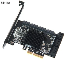 

Mining Riser 10 Port PCIE SATA Card PCI Express SATA Controller PCIE to SATA 3 Expansion Card PCI E X4 SATA3 6Gbps ASM1166