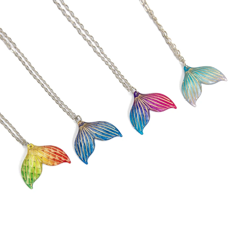 New Trendy Women Whale Necklace Bluetail Fish Nautical Chokers Charm Mermaid Tail Pendant Necklace Jewelry For Women
