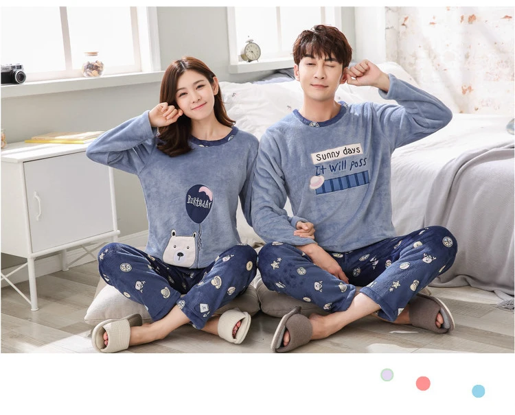 法兰绒家居服套装_03