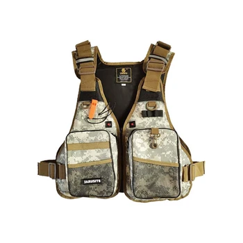 Fonoun 바다 낚시 부야시 조끼 플로트 EPE 폼 휘슬, 편안한 내마모성, 반사 스트라이프 FF975