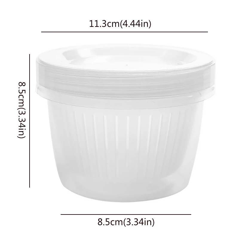 Creative Round Drain Sealed Box for Ginger Garlic Onion Refrigerator Storage Box Kitchen Organizer