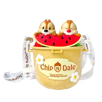 

Original Shanghai Disney Resort Chip And Dale Cartoon Stereoscopic Eat Watermelon Modeling Popcorn Bucket Kids Gift Toy X5647