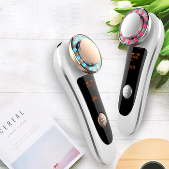 

Ultrasonic Heating Iontophoresis EMS Red Blue Light Beauty Instrument EMS Import Face Cleaner Lifting Device Skin Rejuvenation (
