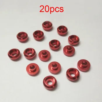 

20PCS Red M3 CNC Aluminum Alloy Cone Cup Head Screw Gasket Built-in Countersunk Washer Spacer for RC Toy Model DIY Accessories