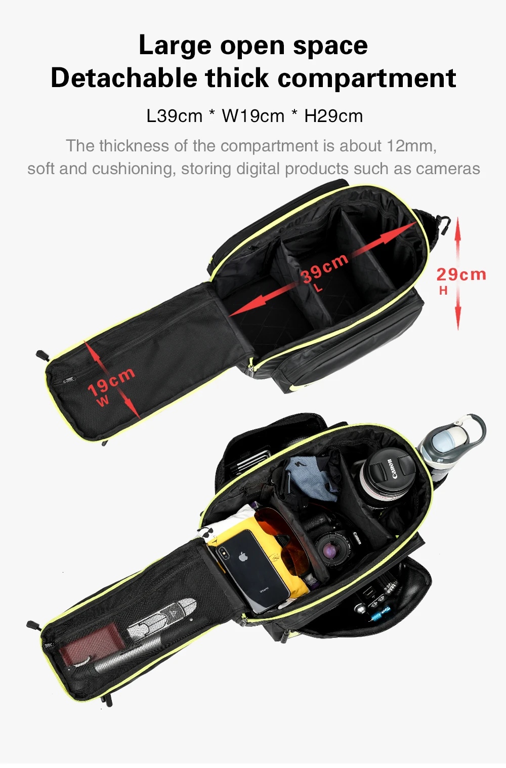 RHINOWALK New Bicycle Bags Mountain Bike Saddle Rack Trunk Bags Travel Cycling Luggage Carrier 17L Camera Handbag Waterproof  (5)