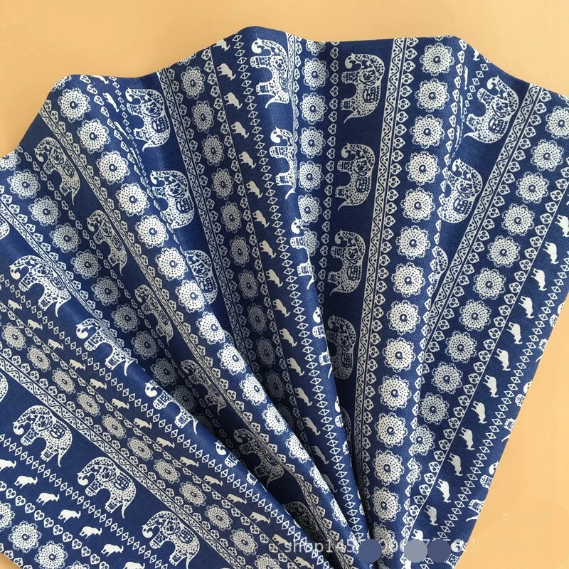 

Southeast Asian style elephant print table linen fabric Patchwork Needlework DIY Handmade articles W300022-1