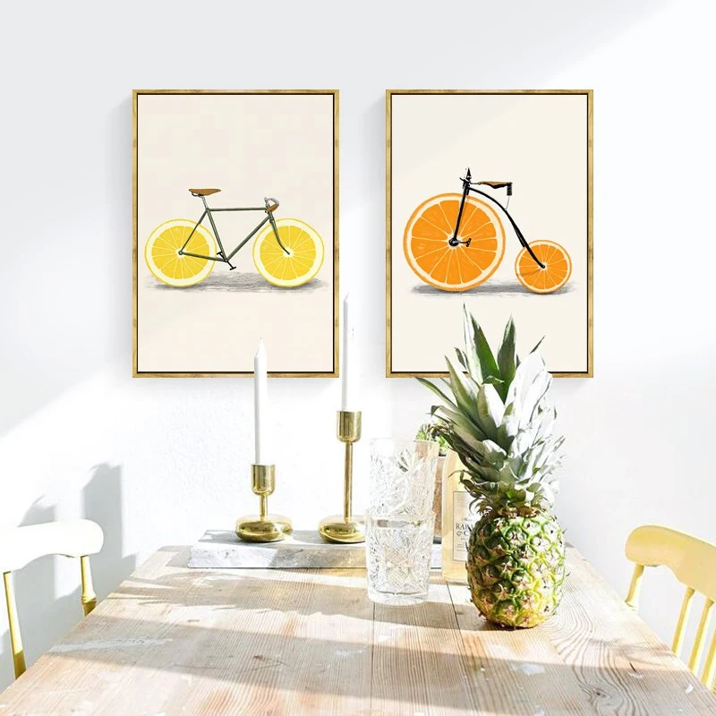 Abstract-Fashion-Bike-Lemon-Orange-Fruit-Print-Canvas-Paintings-Kitchen-Decor-Nordic-Posters-Minimalist-Wall-Art (3)