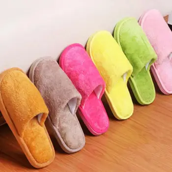 

Non-Slip Women Winter Slippers Shoes Soft Plush Cotton Floor Indoor Furry Shoes Slipper For House Comfortable Home Slippers #2