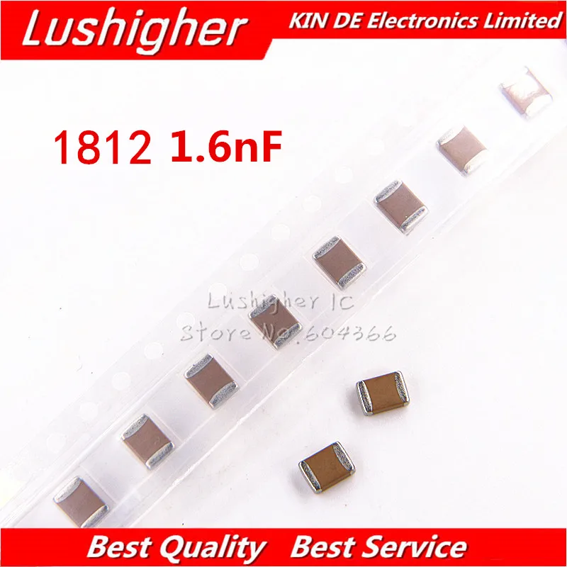 

Керамический конденсатор 1812 4532 НФ 162 к 1600пф 500 В X7R 10% SMD, 10 шт.