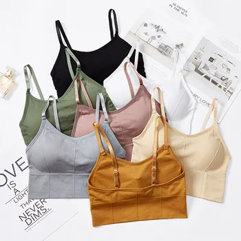 

Multi Color Padded Bra Sexy Womens Crop Tops Vest Bustier Beach Tank Tops Lady Summer lace Sexy lingerie intimate black white