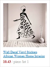 Виниловая наклейка на стену африканская девочка тюрбан в этническом стиле наклейки 2FZ14