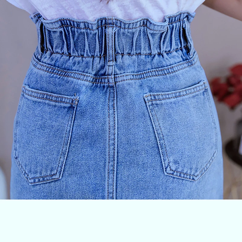 Gonna di jeans con bottoni donna elastico a vita alta Slim gonne corte da  donna Harajuku Mini gonne a trapezio Lady 2021 Summer Jupe Femme -  AliExpress Women's Clothing