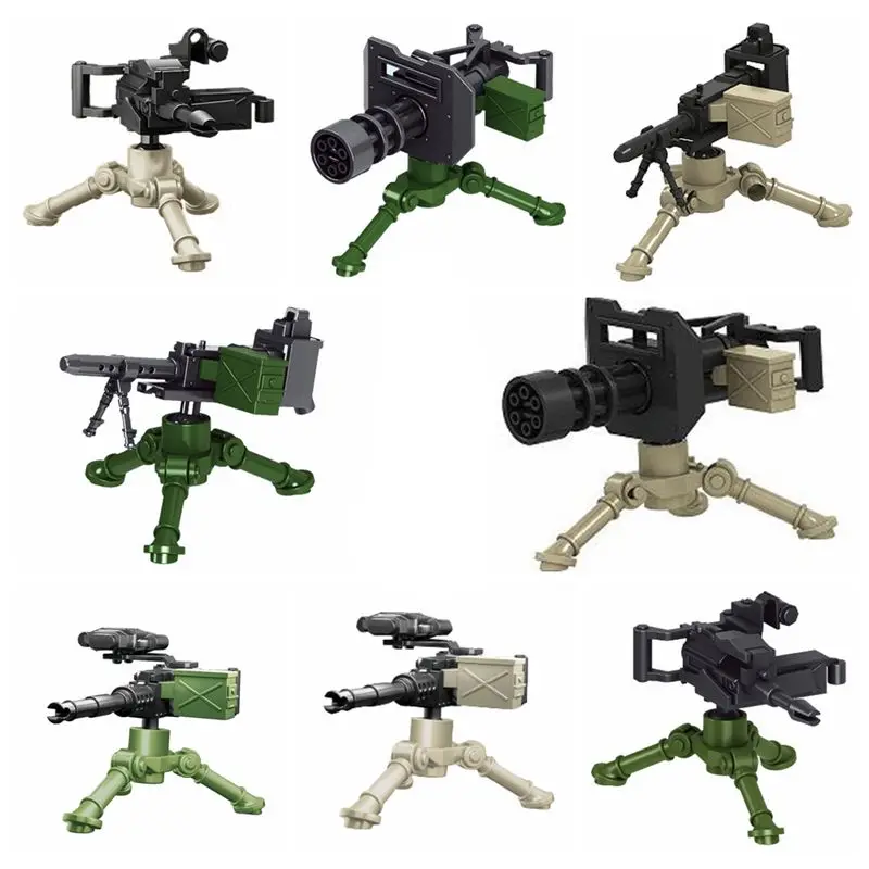 

Legoingly Military Weapon Accessories Aviation Machine Gun Gatlin German Army Weapons World War II Building Blocks Boy Toys Gift