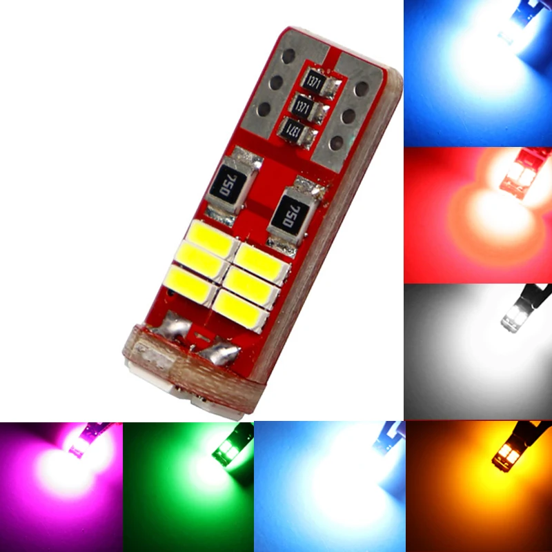 

10 шт., Автомобильные светодиодные ламсветильник Canbus 18SMD 194 T10 W5W 168 4014