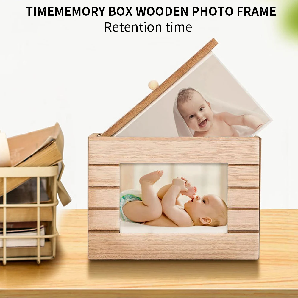 Photo Box Odorless Home Retro Decoration Non Toxic Moisture Proof DIY Gift Memory Wooden Picture Album Photograph Storage