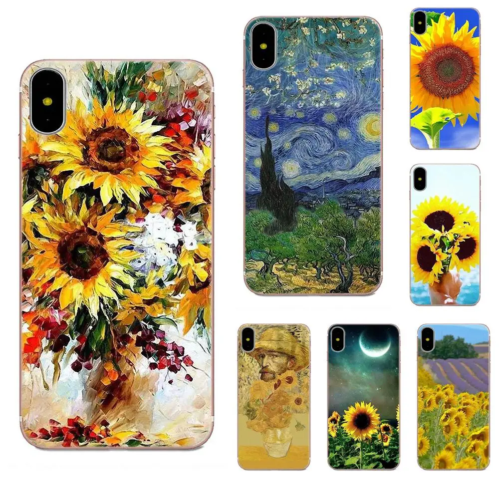 TPU Capa Coque For Huawei Nova 2 V20 Y3II Y5 Y5II Y6 Y6II Y7 Y9 G8 G9 GR3 GR5 GX8 Prime 2018 2019 Sunflower Van Gogh | Мобильные