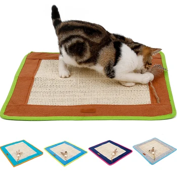 

hot sale Sisal Cat Scratch Board Cat Scratcher Kitten Mat Climbing Tree Chair Table Mat Furniture Protector Cat Play Toys New.