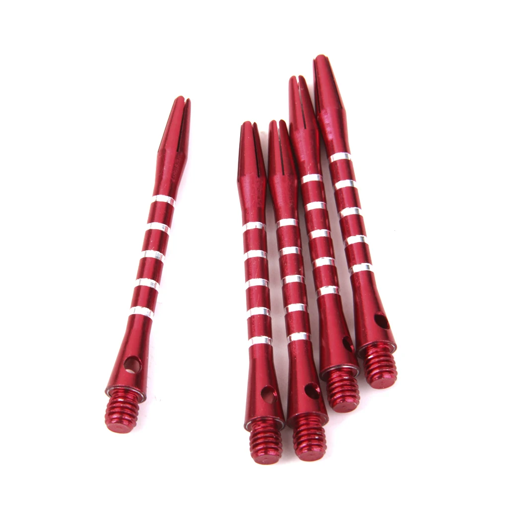 5pcs Re-grooved Anodised Aluminum Dart Shaft Indoor Game Darts Accessories 55mm 2 Inch Random