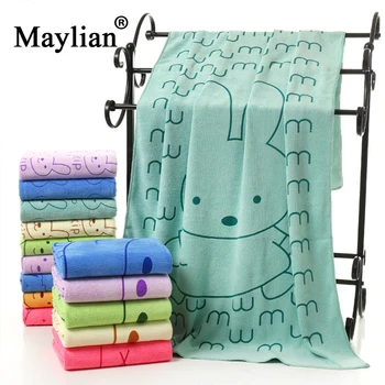 

Cartoon Rabbit Printed Beach Towel Microfiber Fabric Bathroom Towel 70*140CM Bath Towel Absorbent Soft Hand Face Gym Towels T2
