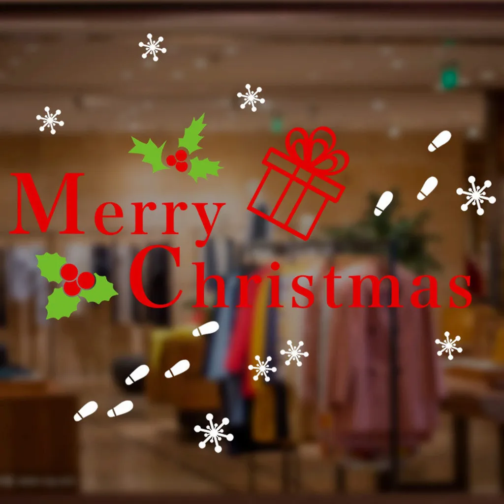 3 шт. стикер украшения на окна для дома наклейка фестиваль Искусство Наклейка s Merry Рождество снежинка подарок стикер на стену домашний декор 30SE11