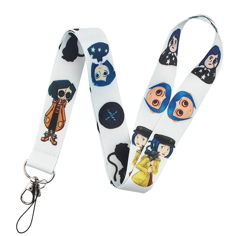 DZ585 кино Coraline Lanyards Id Бейдж держатель Брелок ID карта Пропуск Тренажерный зал