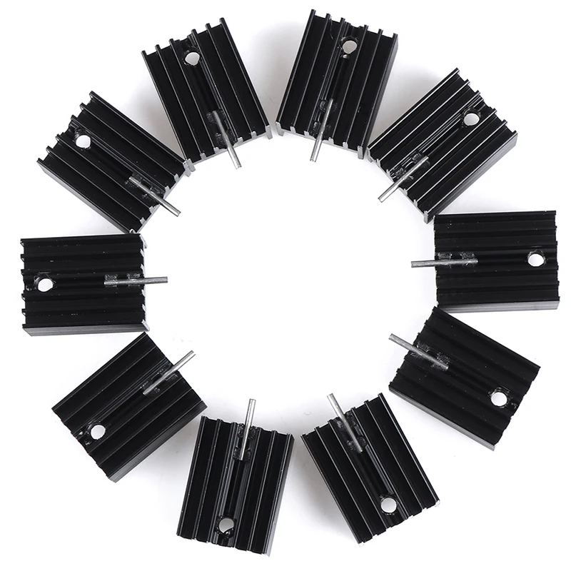 10Pcs 20x15x11mm Black Aluminum Heat Sink For TO 220 Triode 3