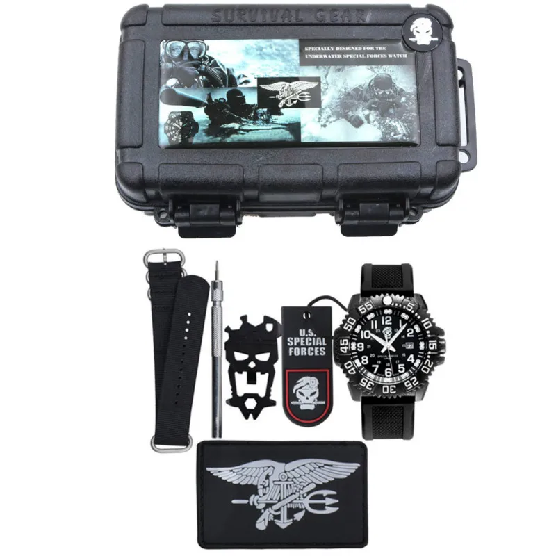 

New Men's Outdoor Sports Waterproof Watch Multi-function Electronic Bracelet Umbrella Rope Multi-color Adjustable Luminous Watch