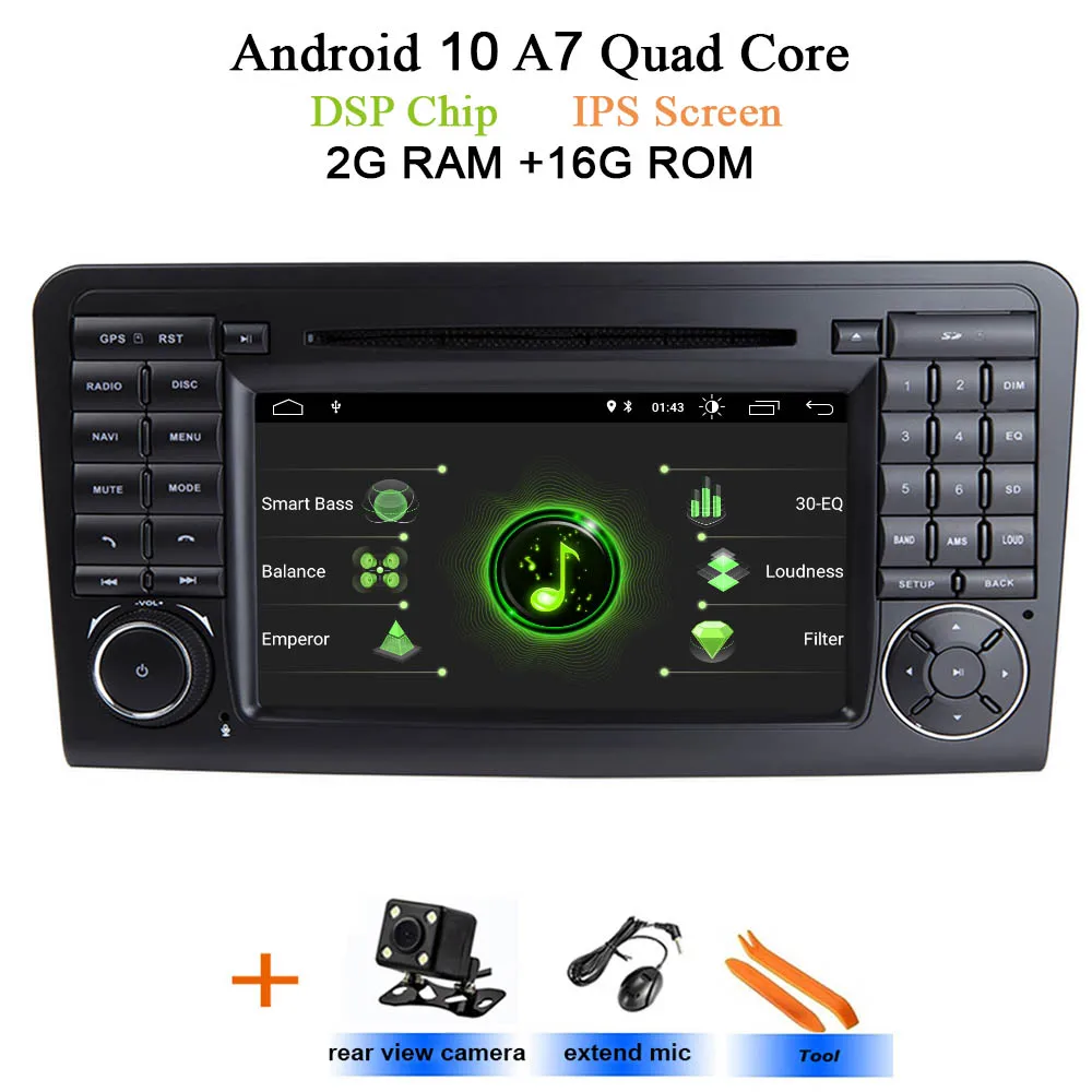 Ips Android 10 4G 64G Автомобильный dvd-плеер для Mercedes Benz CLASS ML W164 X164 ML350 ML300 GL500 ML320 ML280 GL350 GL450 gps радио - Цвет: DSP-IPS 2G-Rear Cam