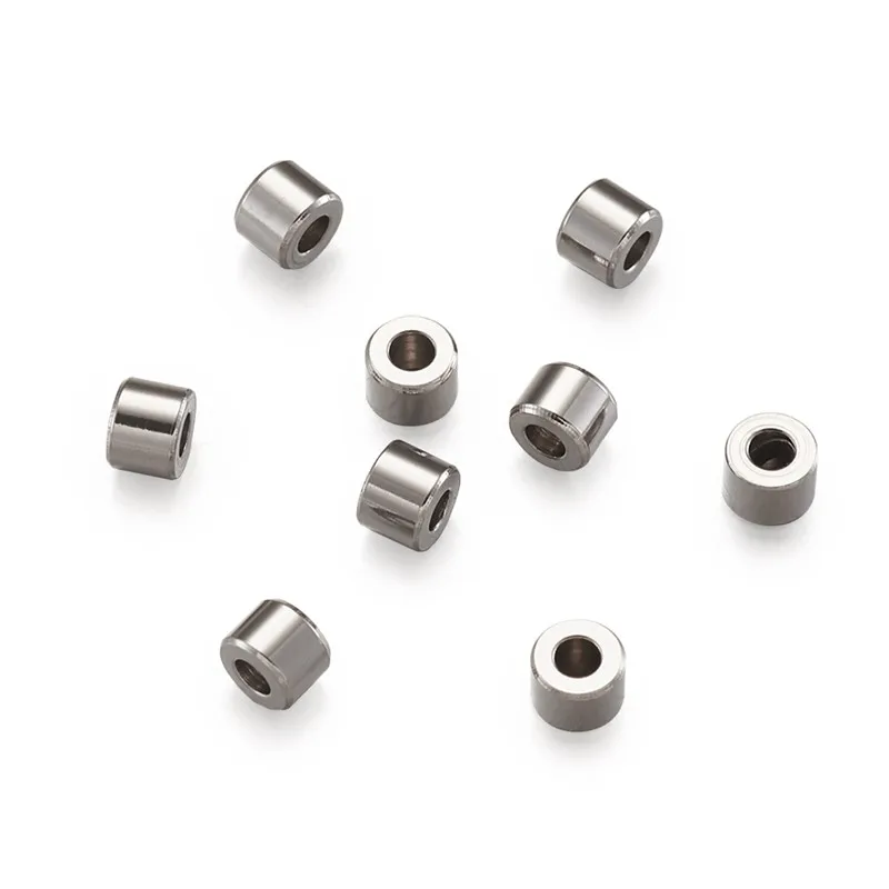 

500pcs 3x2mm 304 Stainless Steel Column Bead Loose Spacer Bead for Jewelry Making DIY Bracelet Necklace Handmade Hole: 1.5mm