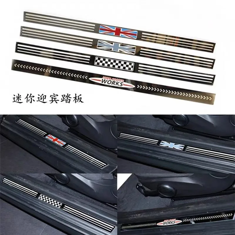Steel Car Door Sill Plate Footboard Door Scuff Sticker Cover