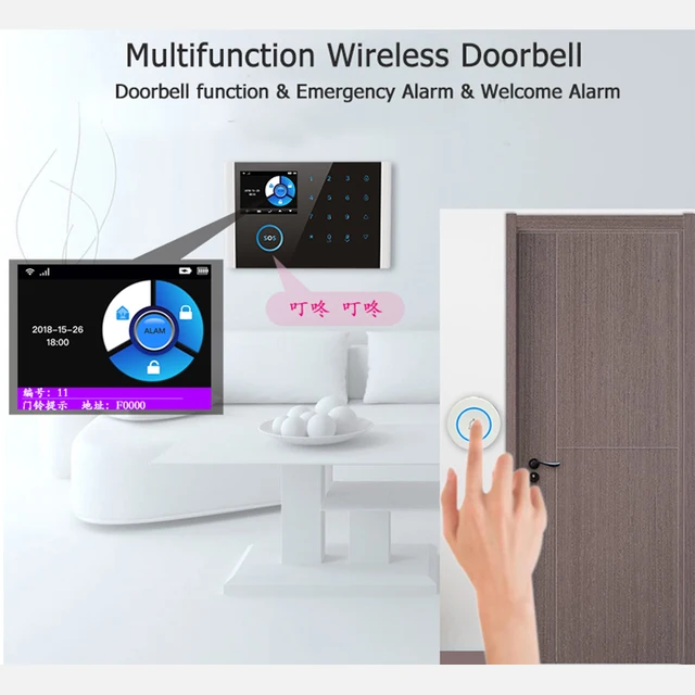 New 433MHz Wireless Doorbell Door Bell Button for Home Security Alarm System Hardware 433.92MHz Learning Code Remote Control 3