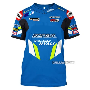 

Quick Dry Blue T-shirt Motorcycle Downhill Bike Off Road Riding Motocross Street Moto Riding Summer Short Sleeve
