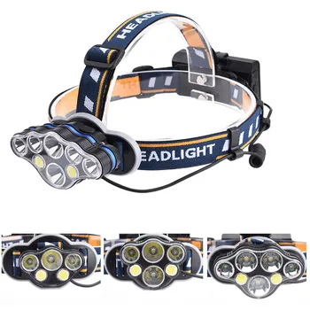 

7/8 LED Headlight Head Lamp Powerful Headlight USB Rechargeable Head Light Waterproof Head Torch Headlamp Flashlight Lantern